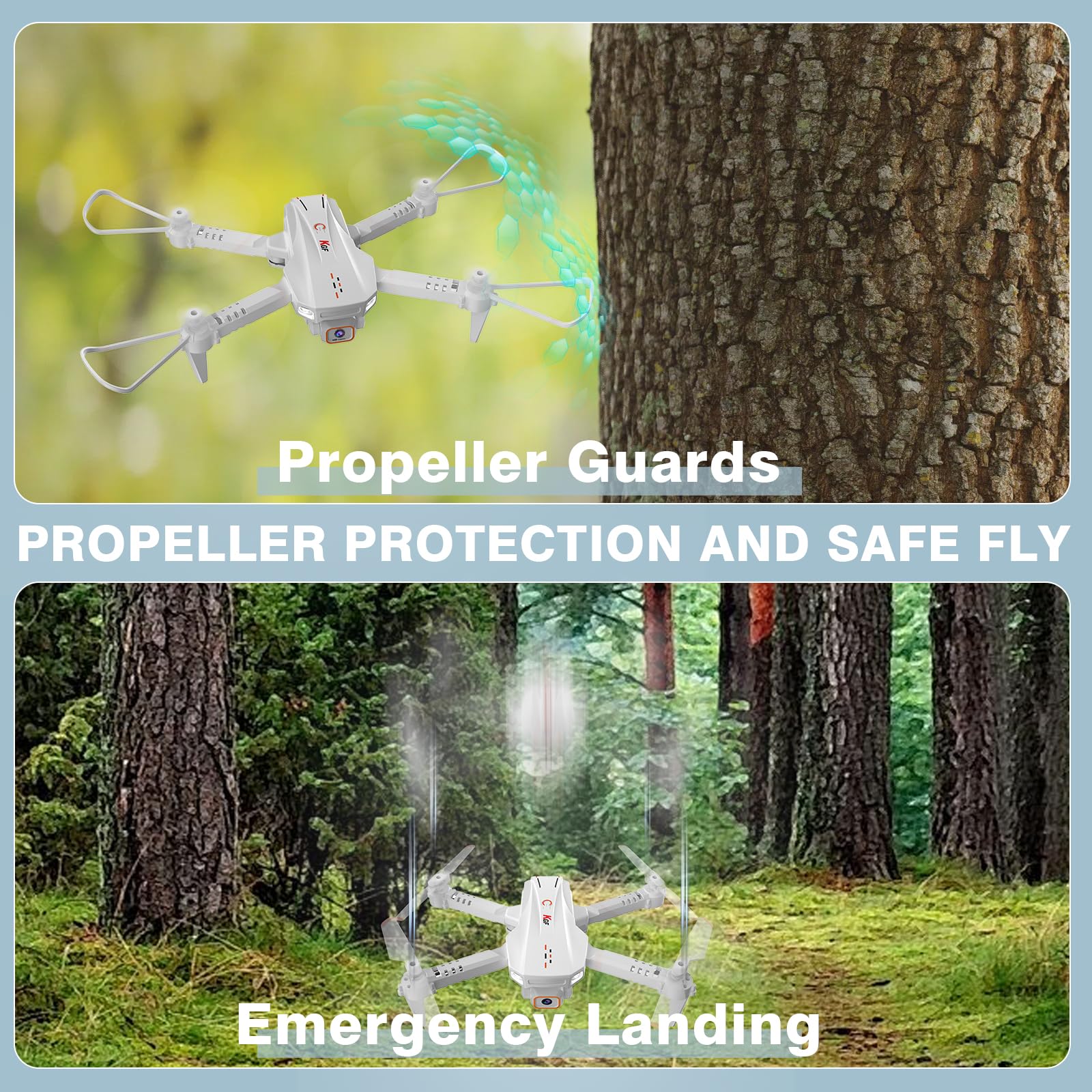 KGF Mini Drone dual-battery setup extends flight time
