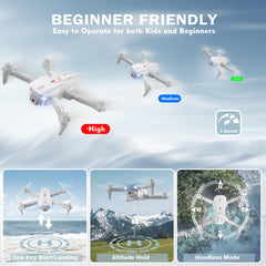 KGF Mini Drone with remote and app for FPV live video