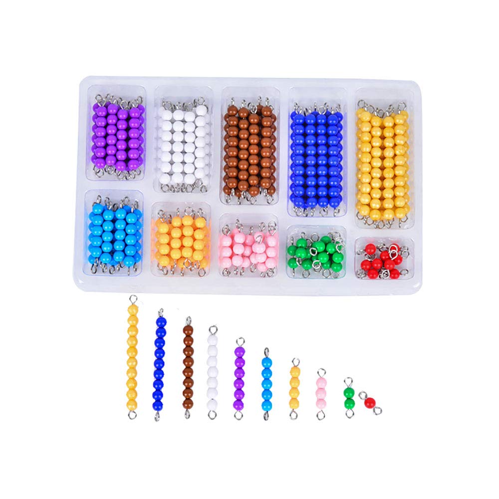 Kghios Montessori bead chains show numbers 1 to 10 for early numeracy play