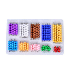 Child uses Kghios beads to explore quantities and size concepts