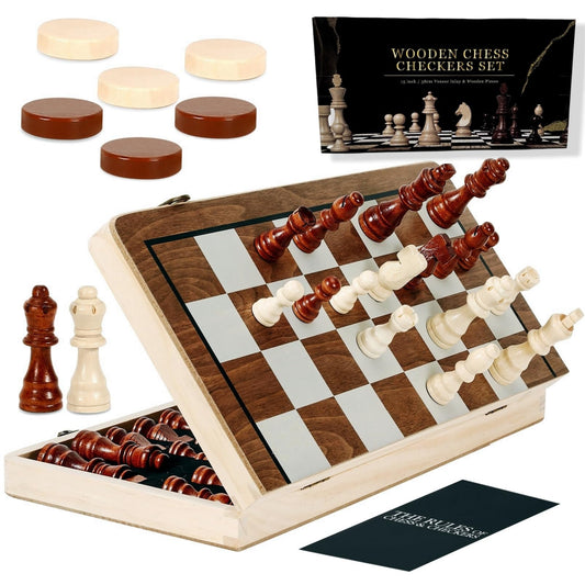 Kiapeak chess board folding 15-inch for travel and storage