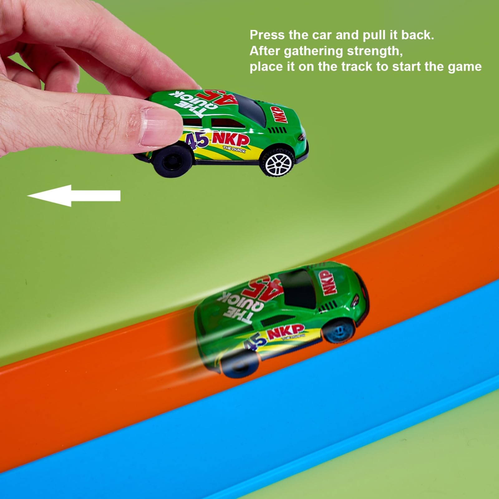 Kiapeak portable race track for travel brings fast fun on the go.