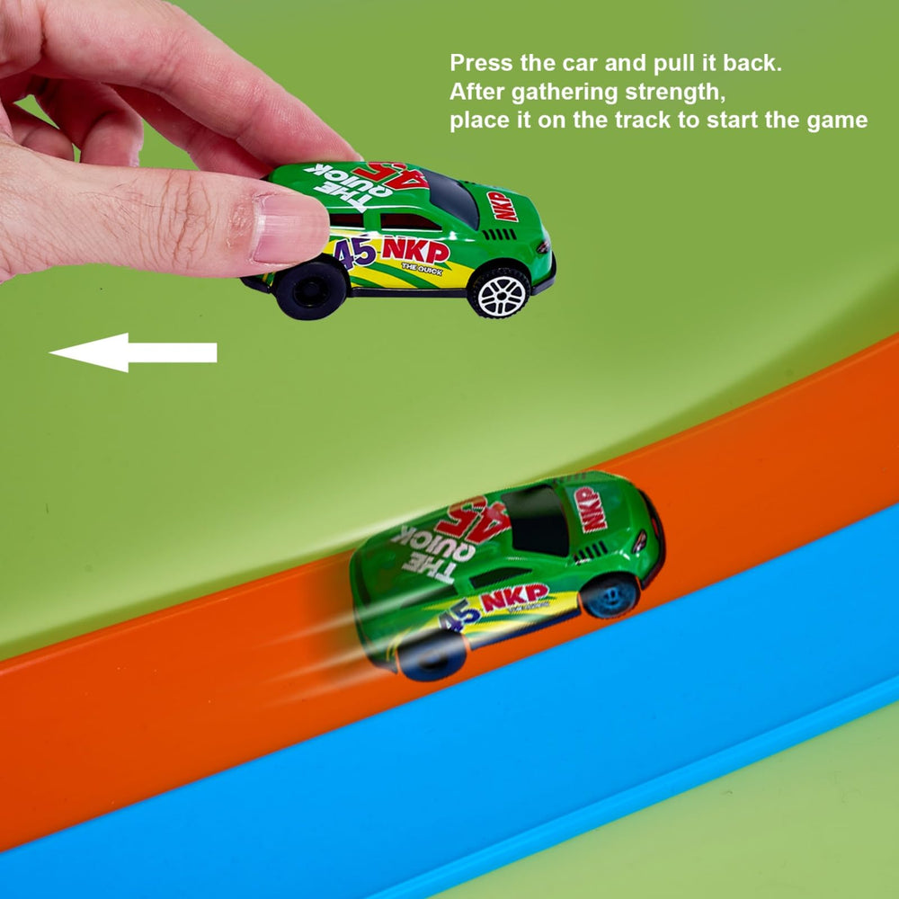 Kiapeak portable race track for travel brings fast fun on the go.