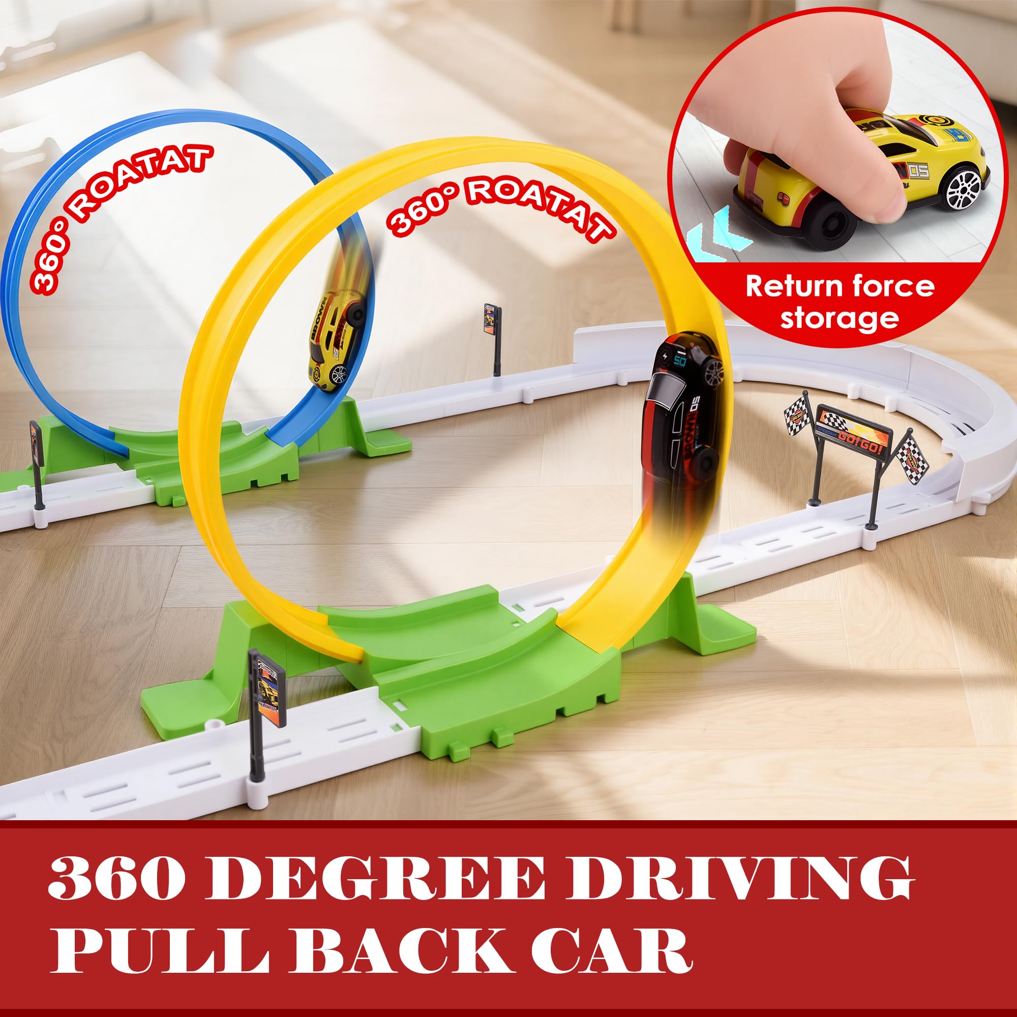 Kiapeak pull back cars running without batteries on track