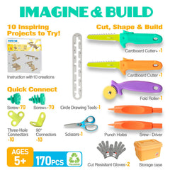 Kibbidea Cardboard Tools castle project sparks collaborative play and design thinking