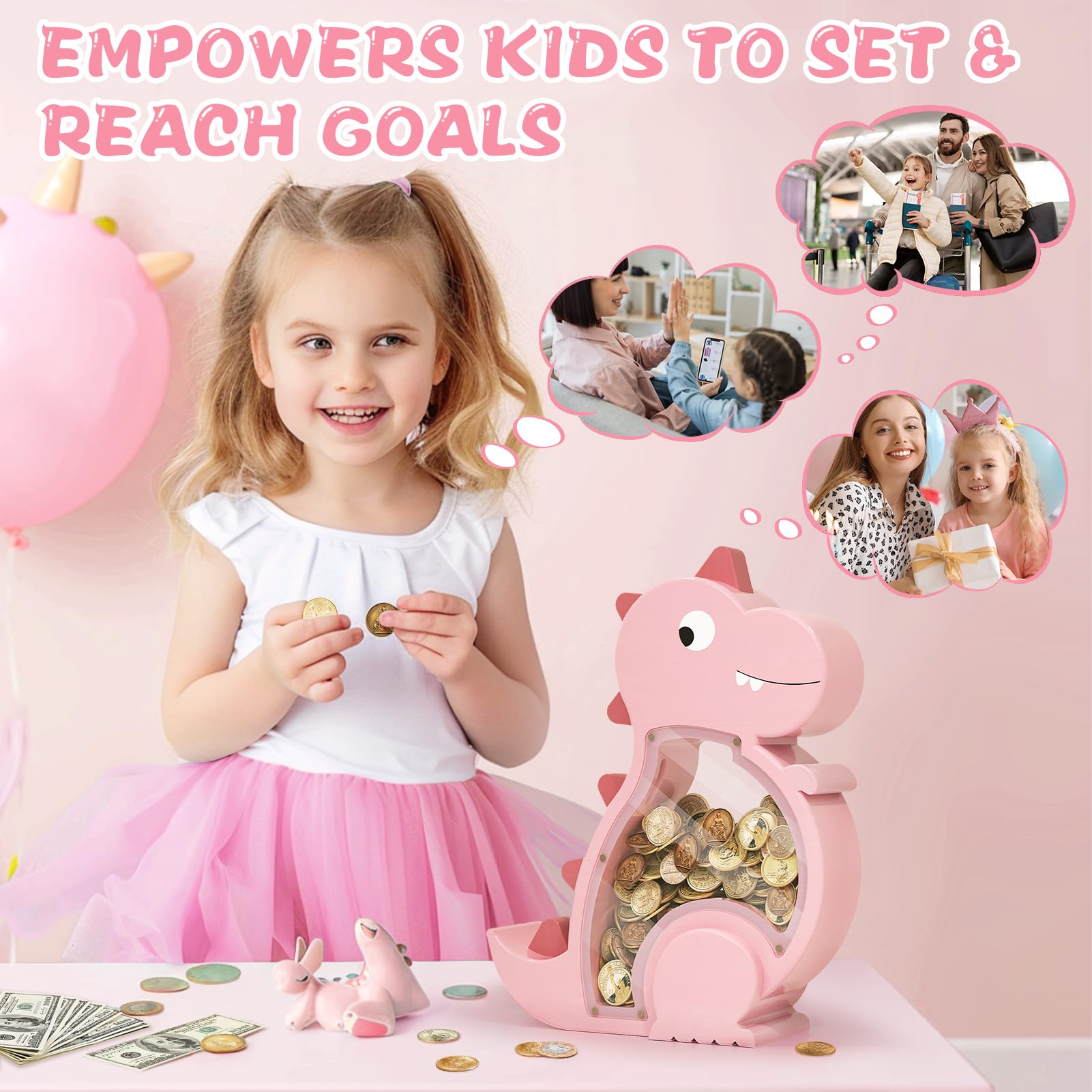 Kibelly safe wooden piggy bank uses non-toxic paints and smooth edges.