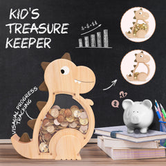 Kibelly piggy bank with screw-access for easy coin retrieval