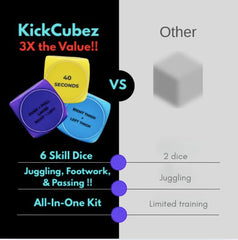 KickCubez soccer dice training collection supports focused footwork drills anywhere.