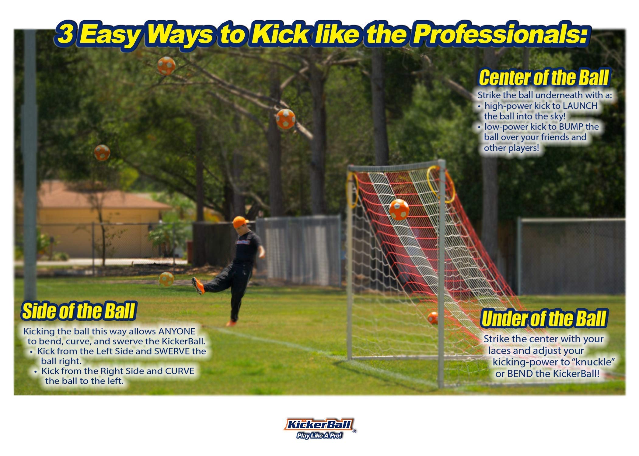 Kickerball panels reveal enhanced aerodynamics for fast passes.