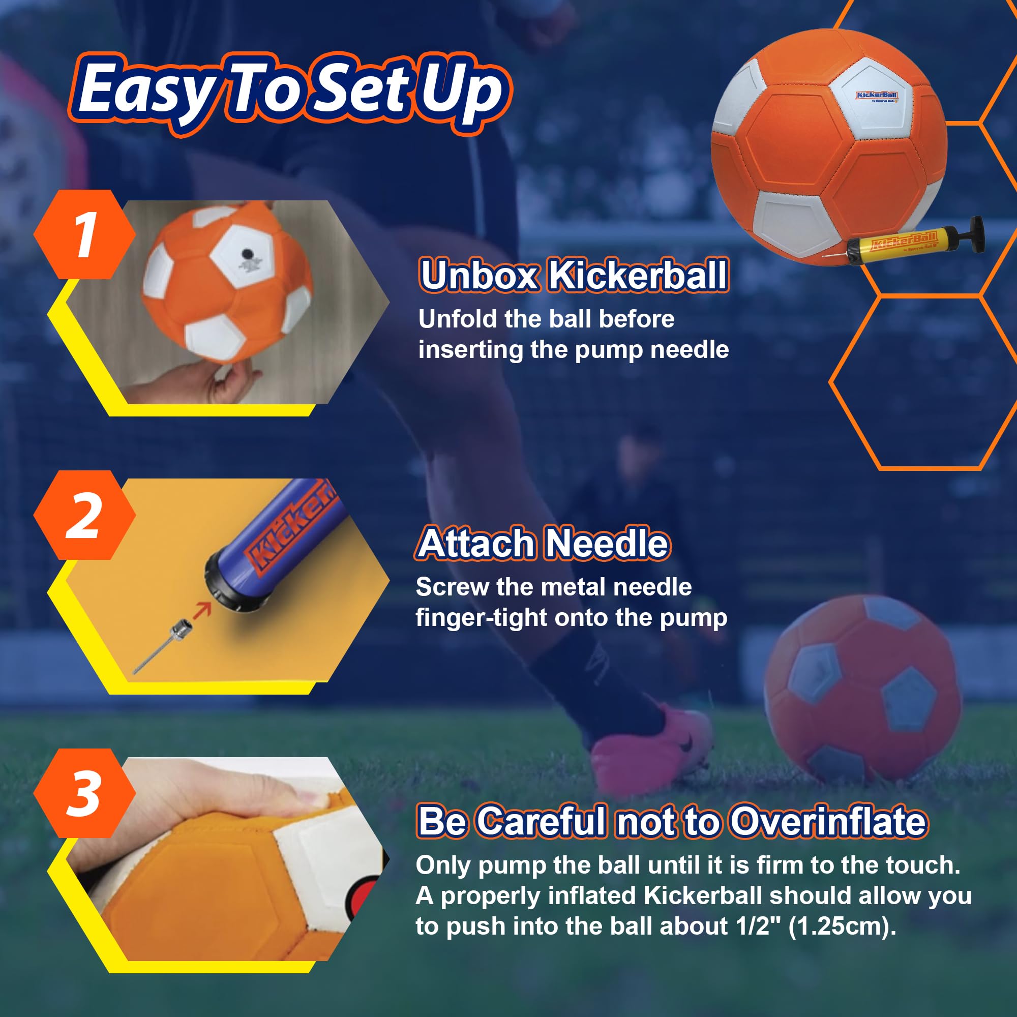 Kickerball backyard-training-session for practicing swerves and precise shots.