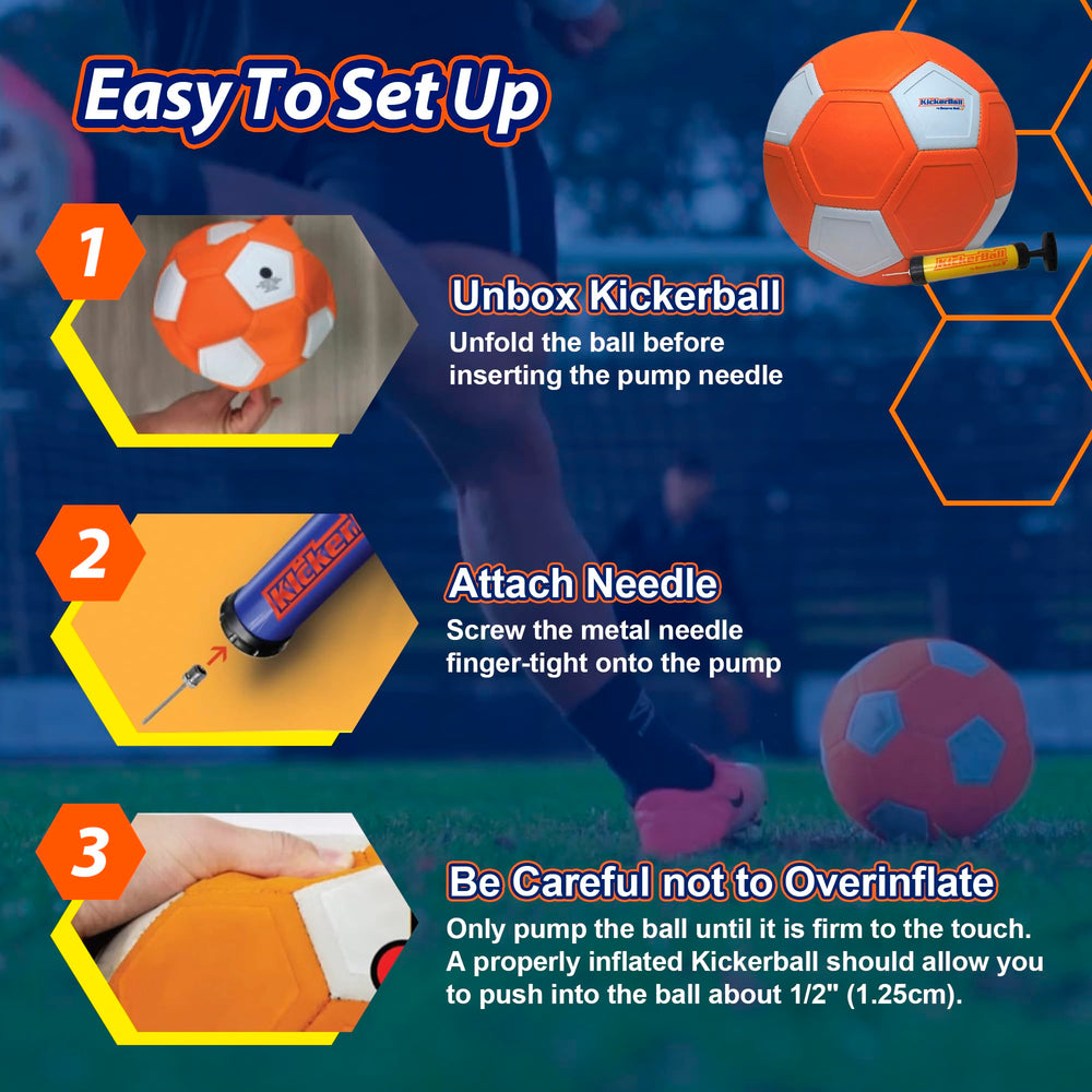 Kickerball backyard-training-session for practicing swerves and precise shots.