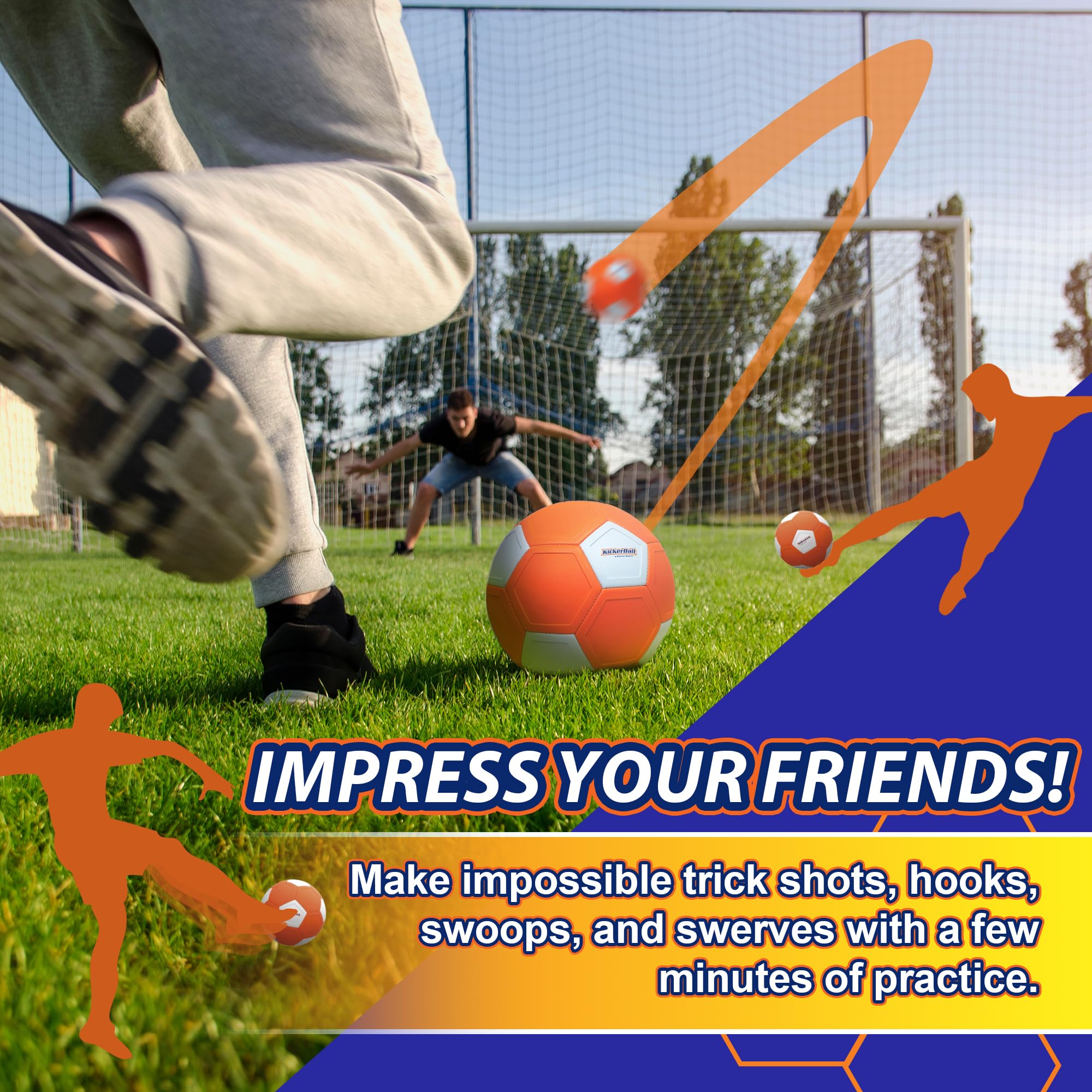 Kickerball indoor-outdoor-play suitable for kids and adults in any space.