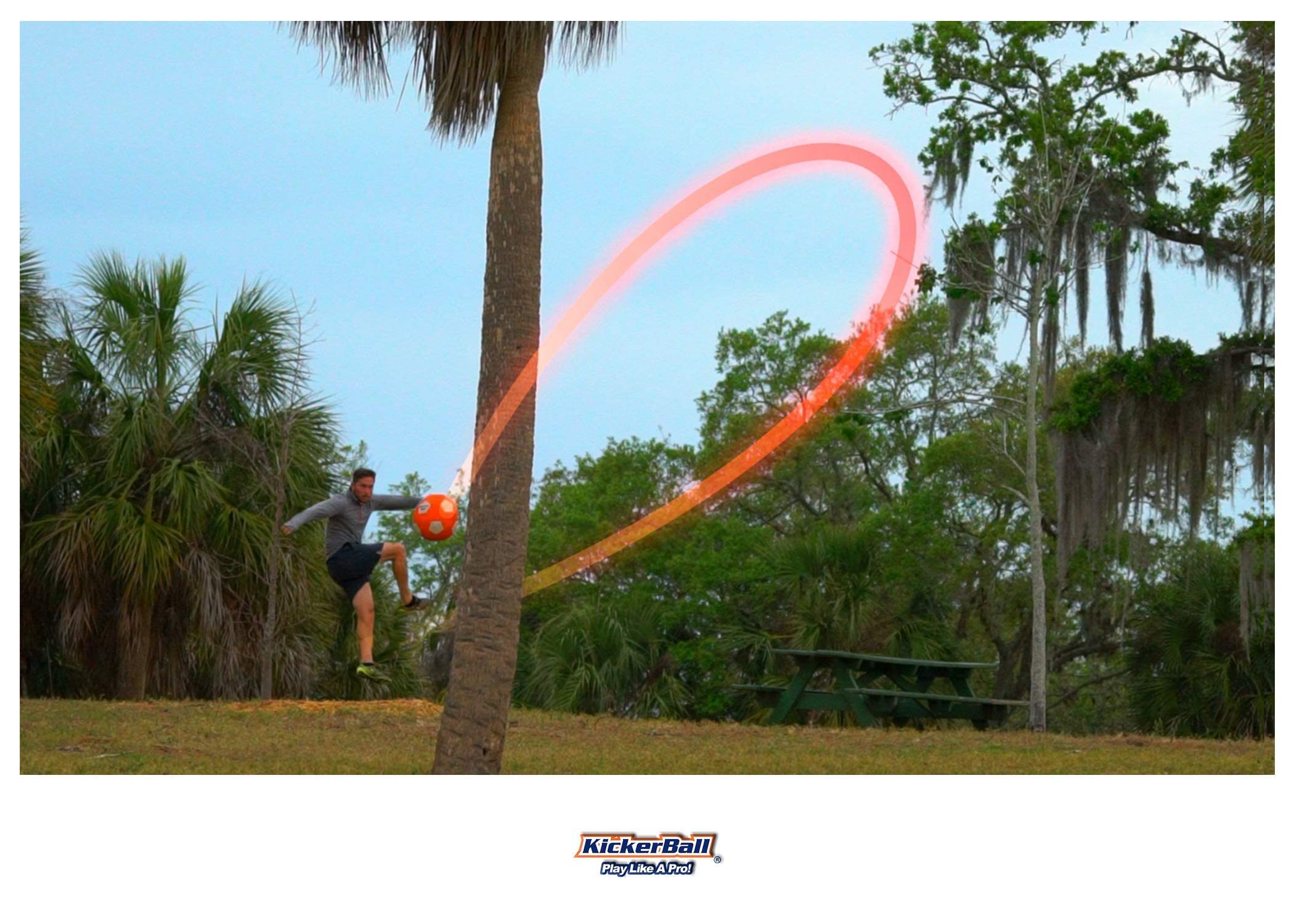 Kickerball outdoor field session emphasizes curve and accuracy.