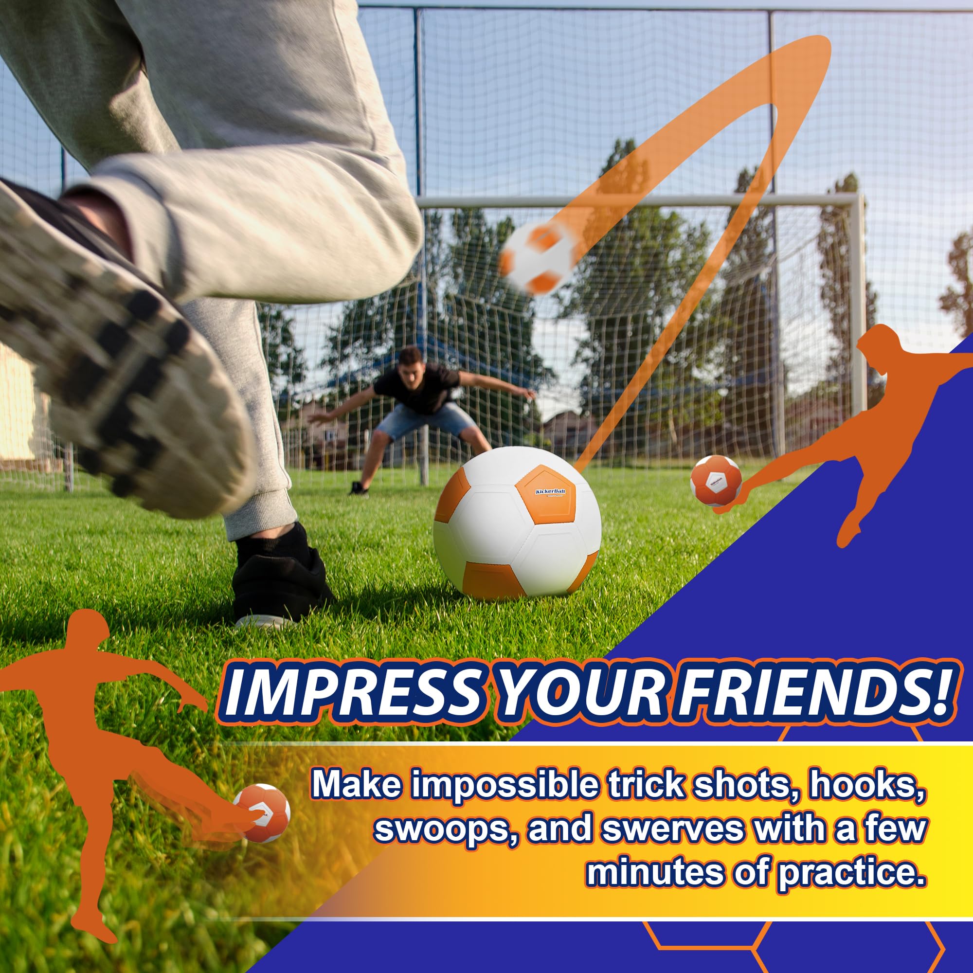 Kickerball ready for outdoor and indoor use with versatile training options.