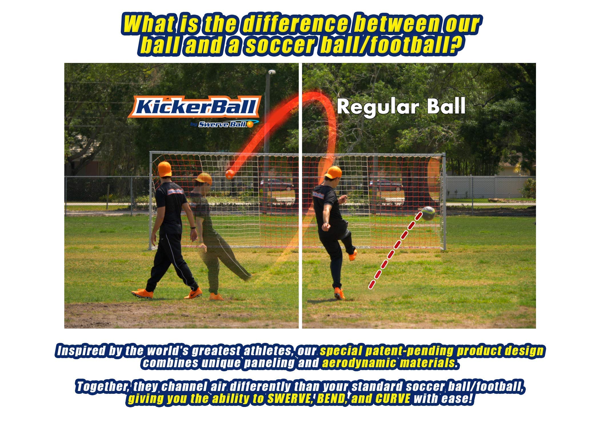 Kickerball pro-like control thanks to special panels.