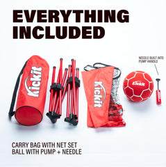 Kickit portable net with rust resistant poles for easy setup anywhere