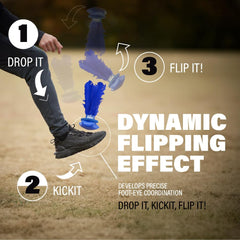 Player kicking Kickit outdoors highlighting hands-free play