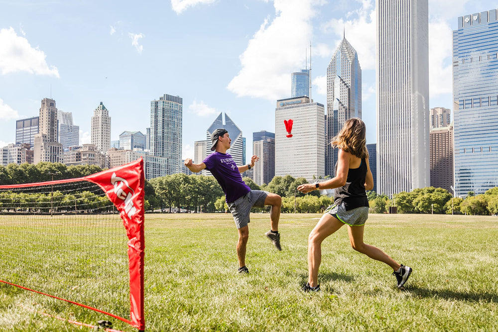 Kickit quick-setup-red package enables fast, ready-to-play fun.
