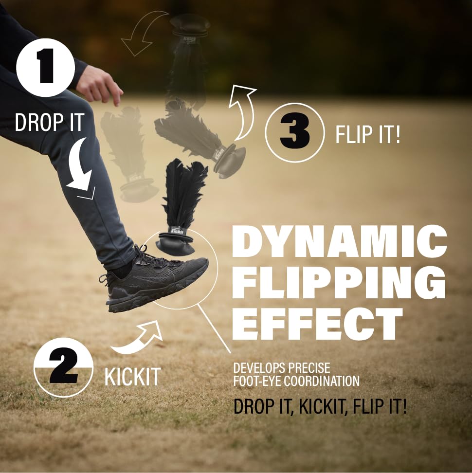 Kickit soccer trainer kickpad closeup highlights 4-inch pad for easy kicks.