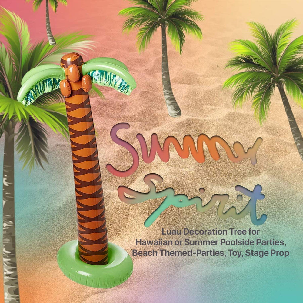 Kicko inflatable palm tree pack-2 storage enables easy cleanup.