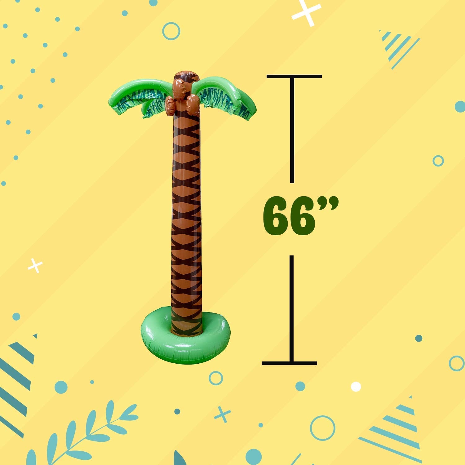 Kicko palm tree decor for outdoor luau setup and celebrations.