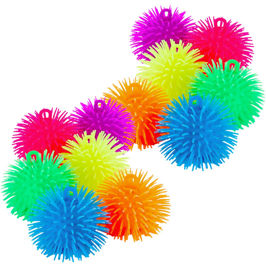 Kicko Puffer Balls in multi-color six-pack for versatile sensory play and stress relief.