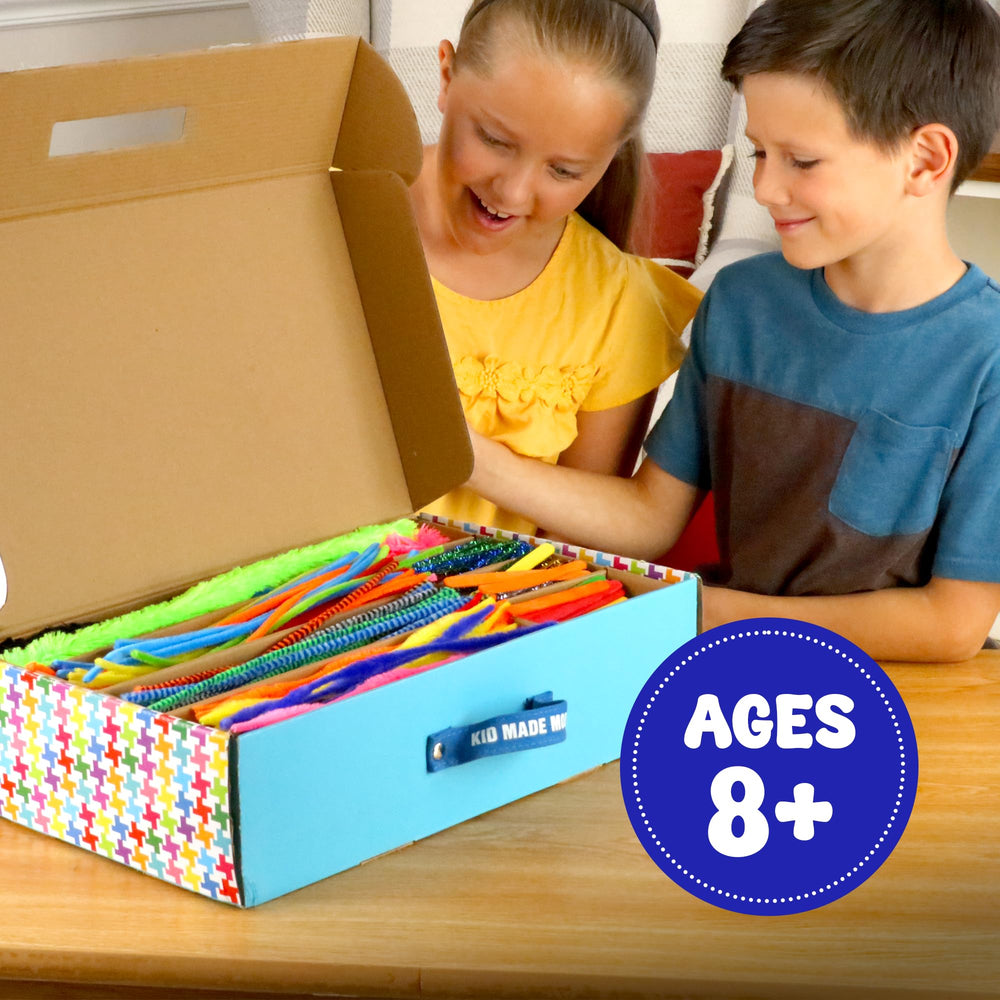Kid Made Modern scissors enable precise cutting during creative sessions