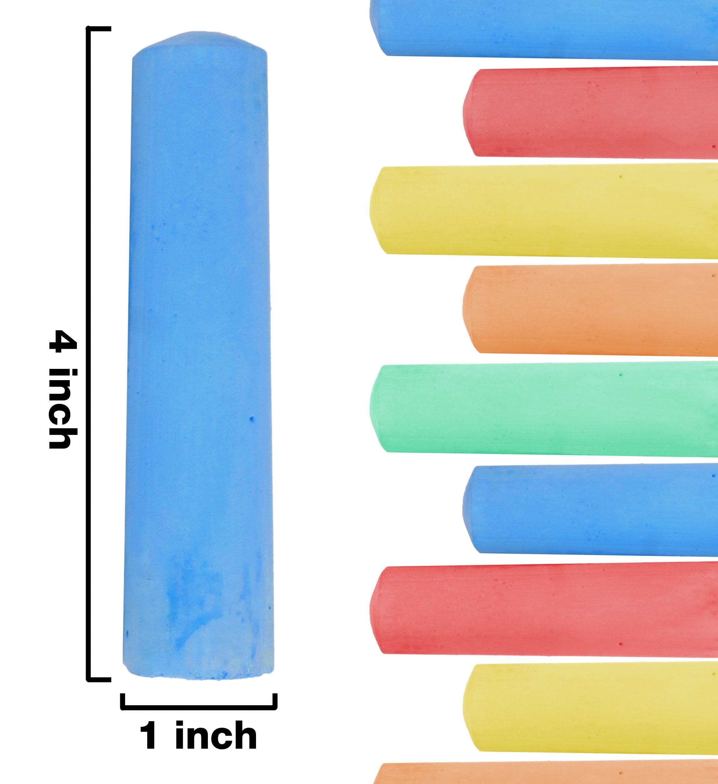 Kid Made Modern glitter chalk sticks add sparkle to sidewalks for playful designs.