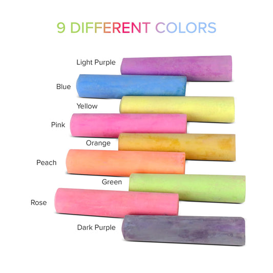 Bright color range from the Kid Made Modern chalk set for sidewalk art and games