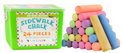 Kid Made Modern sidewalk chalk bucket with colorful pieces for easy outdoor drawing