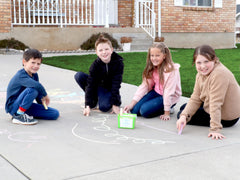 Perfect for outdoor play like hopscotch and family drawing