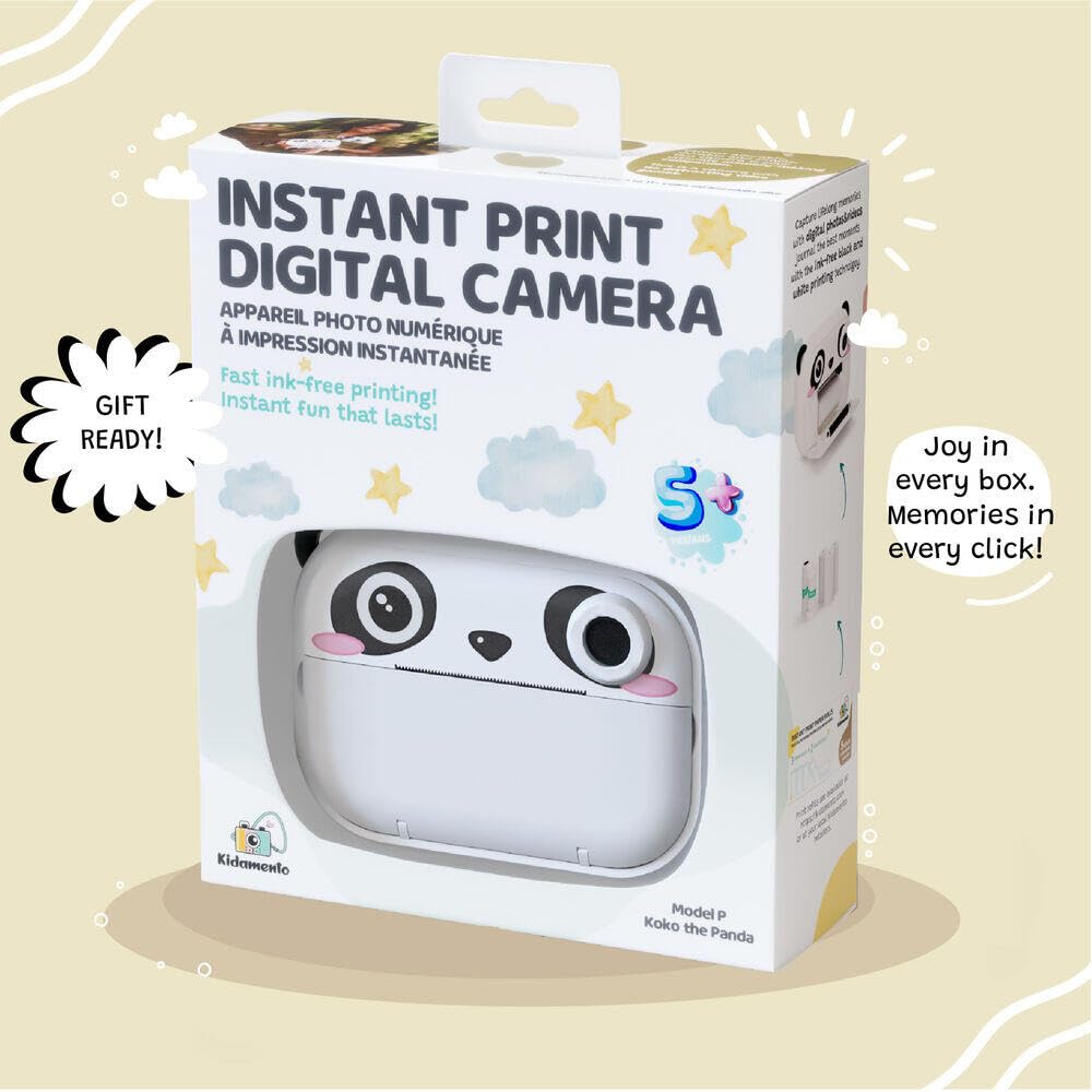 Kidamento instant print camera stickers sheet displaying decorative options for prints.