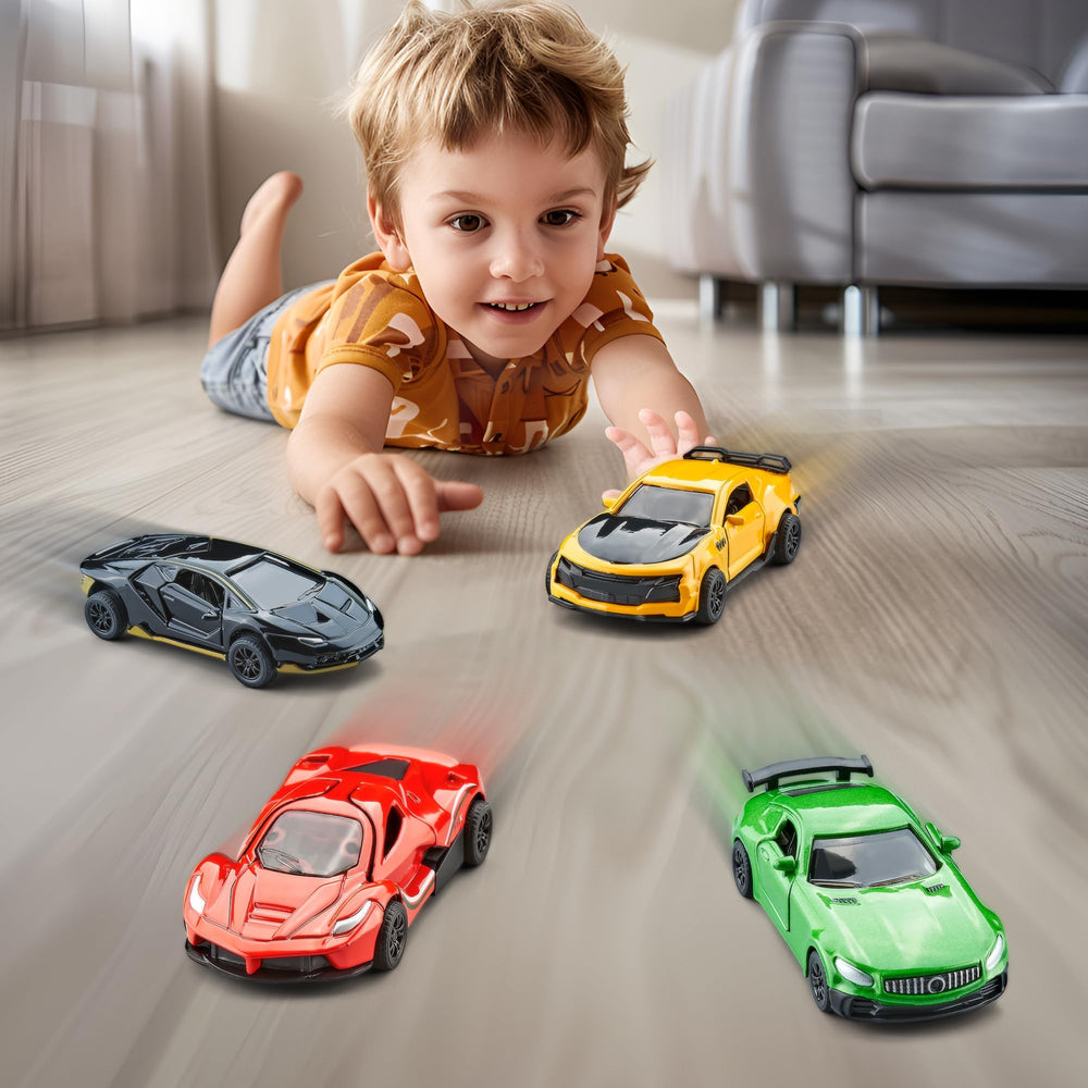 KIDAMI metal-die-cast construction offers sturdy feel for durable play.
