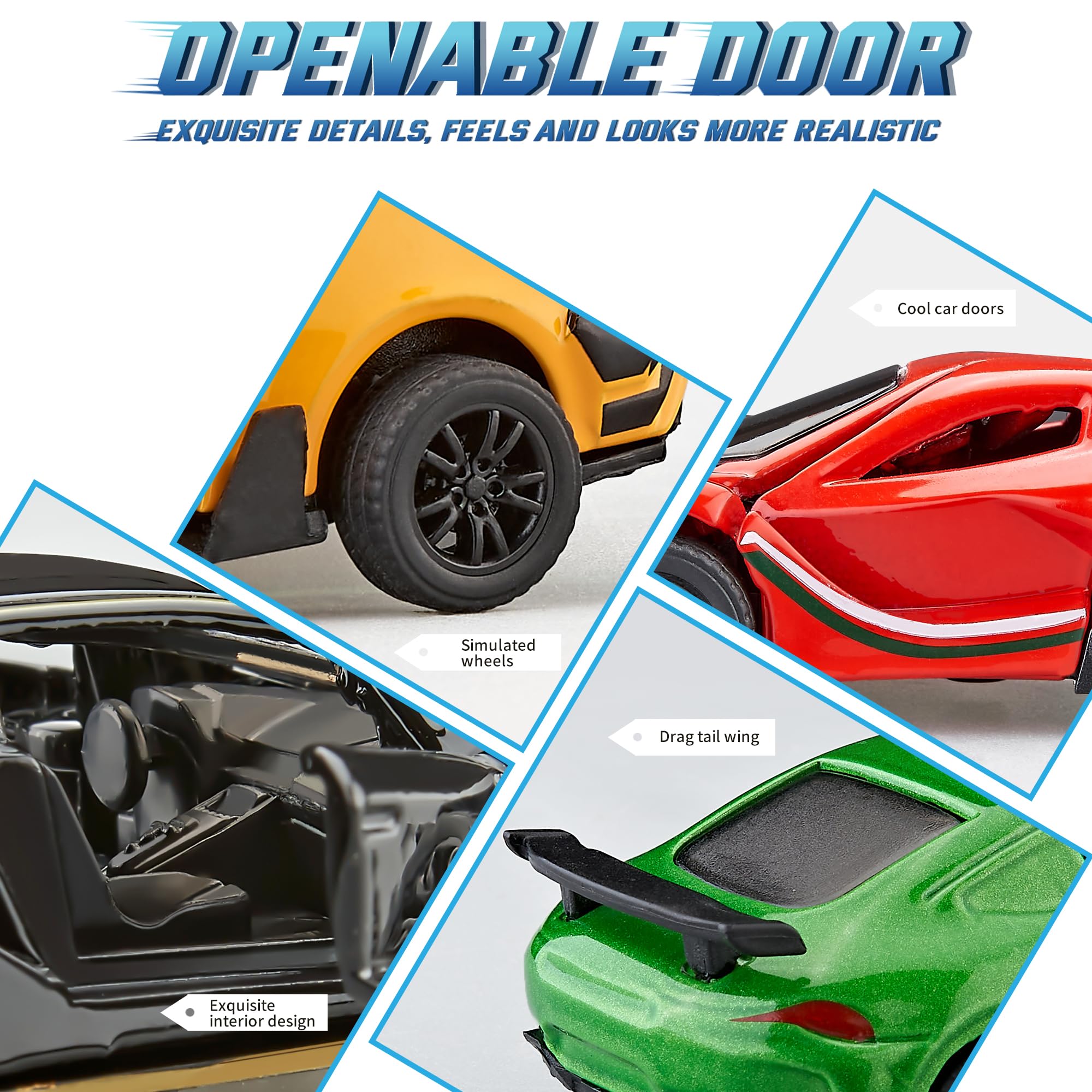 KIDAMI die-cast mini vehicles 1:64-scale offer durable build for lasting play.