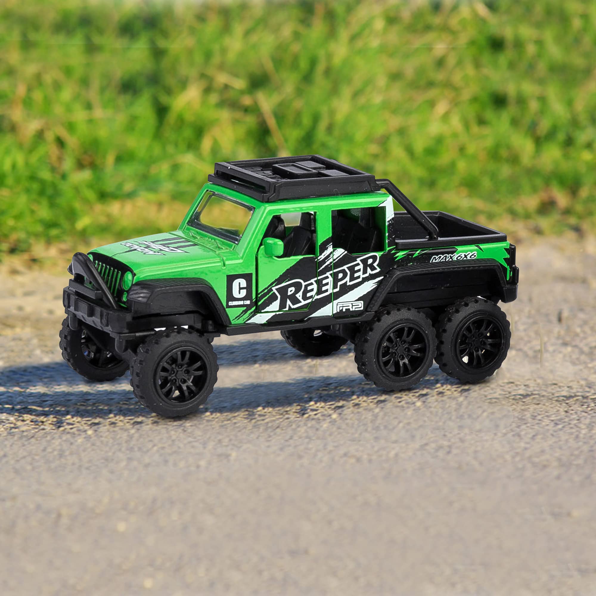 KIDAMI Diecast Trucks metal body enhances durability during rough play