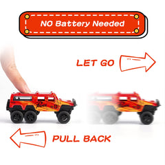 KIDAMI Diecast Trucks side view for small hands