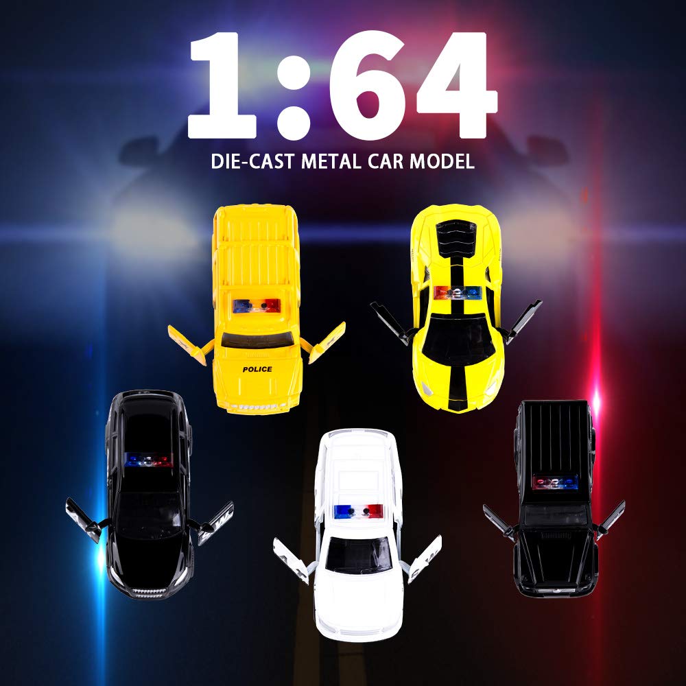 Kidami police cars with authentic decorations for realistic pretend play.