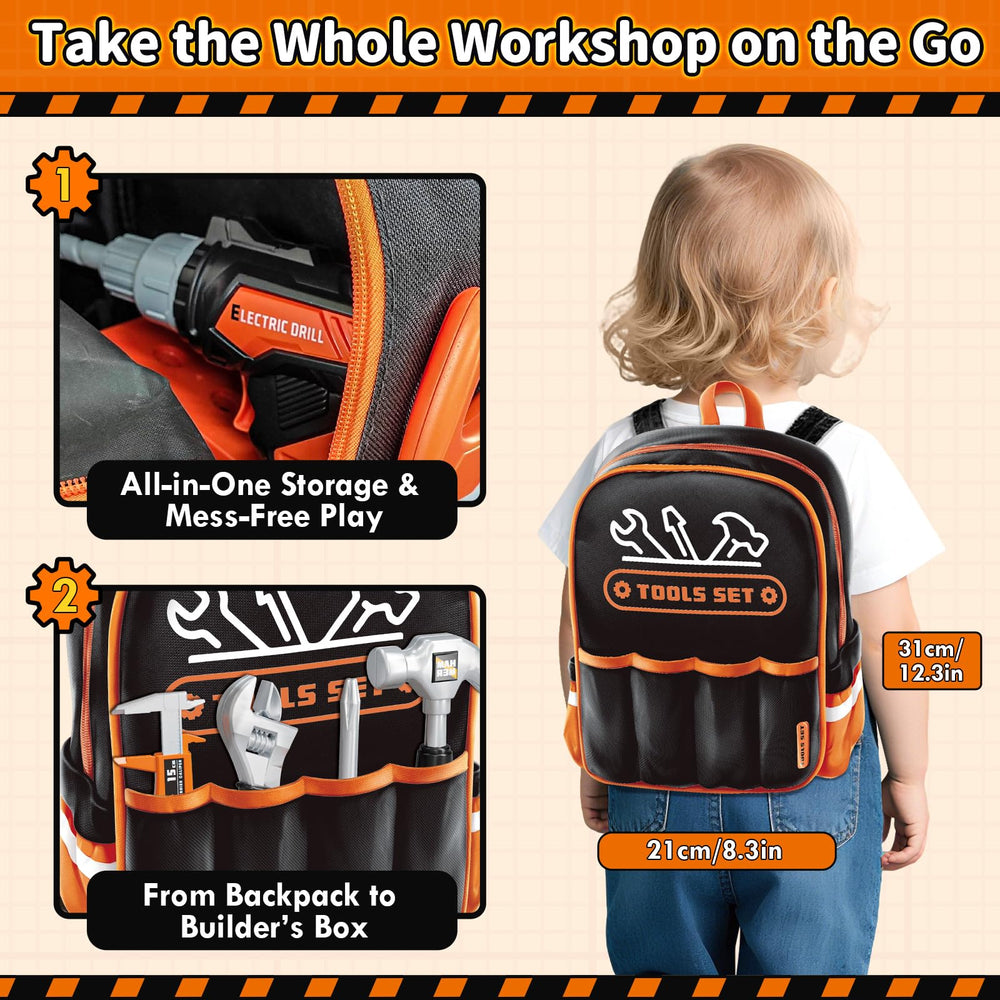 KidBloom DIY parts inspire kids to assemble models with screws, nails, and a tape measure.