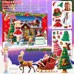 Kidcraft Santa helper doll with magnetic accessories for quick outfit changes.