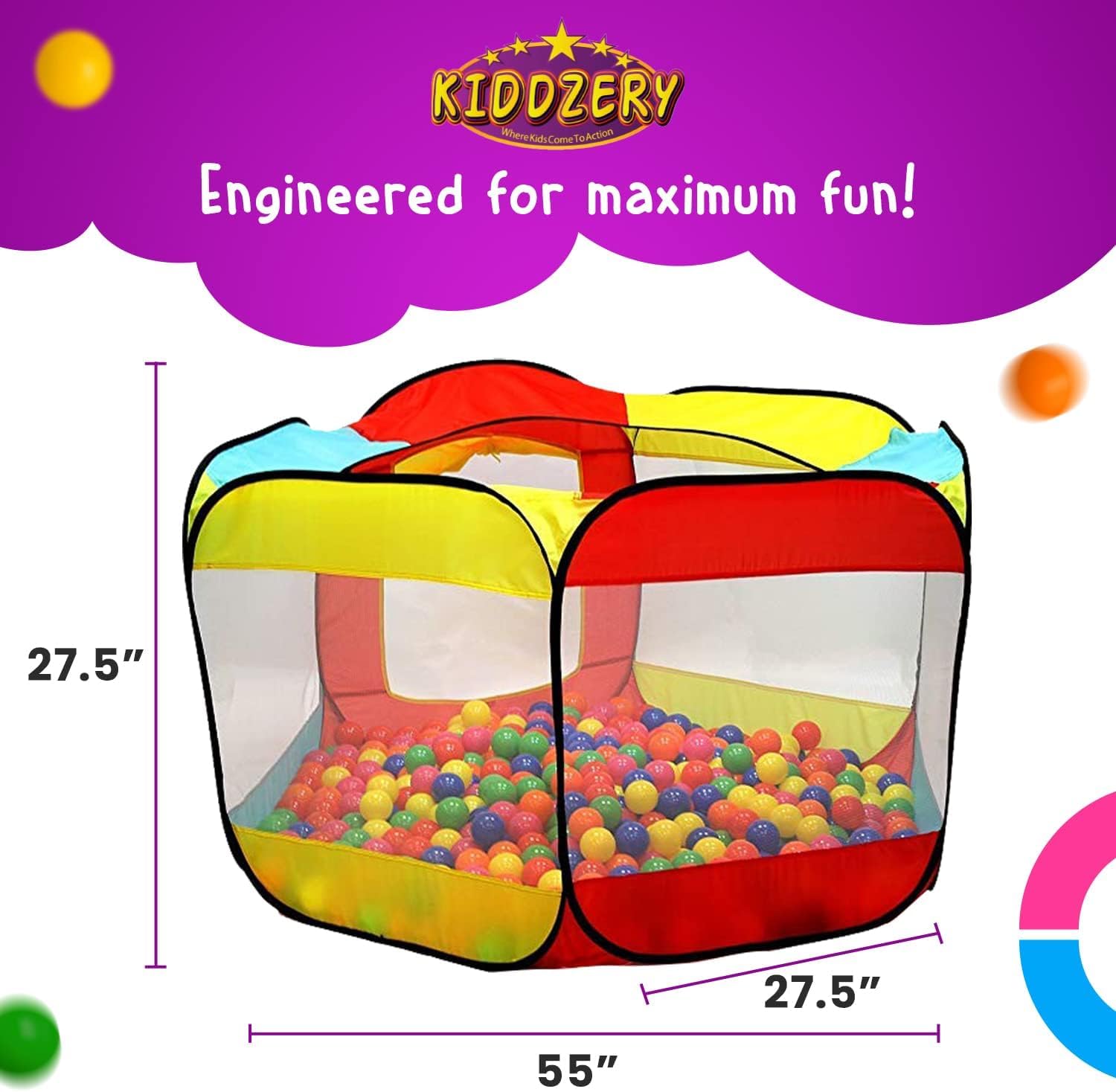 Kiddey ball pit setup in minutes with no tools required