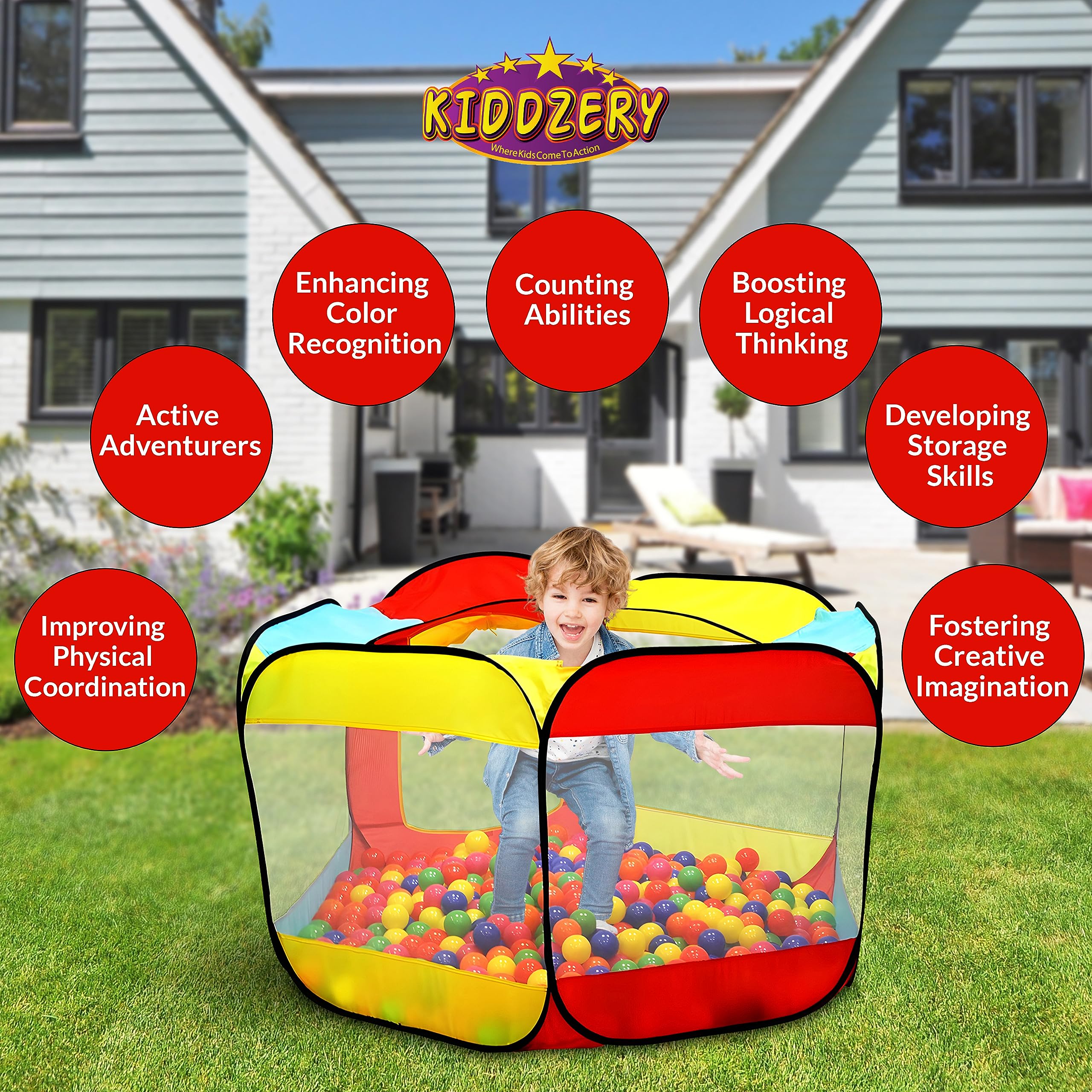 Kiddey easy setup and folding design speeds up cleanup.