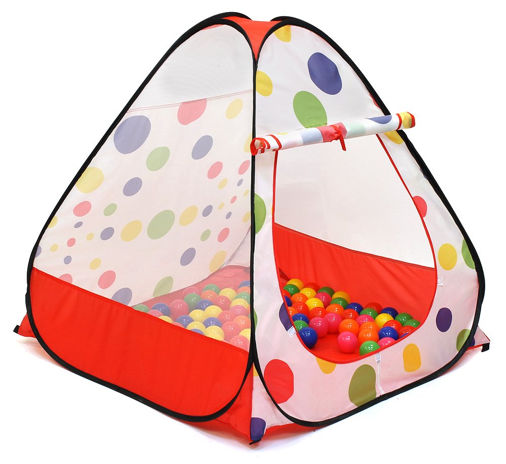 Kiddey ball pit pop up playhouse front view for indoor fun