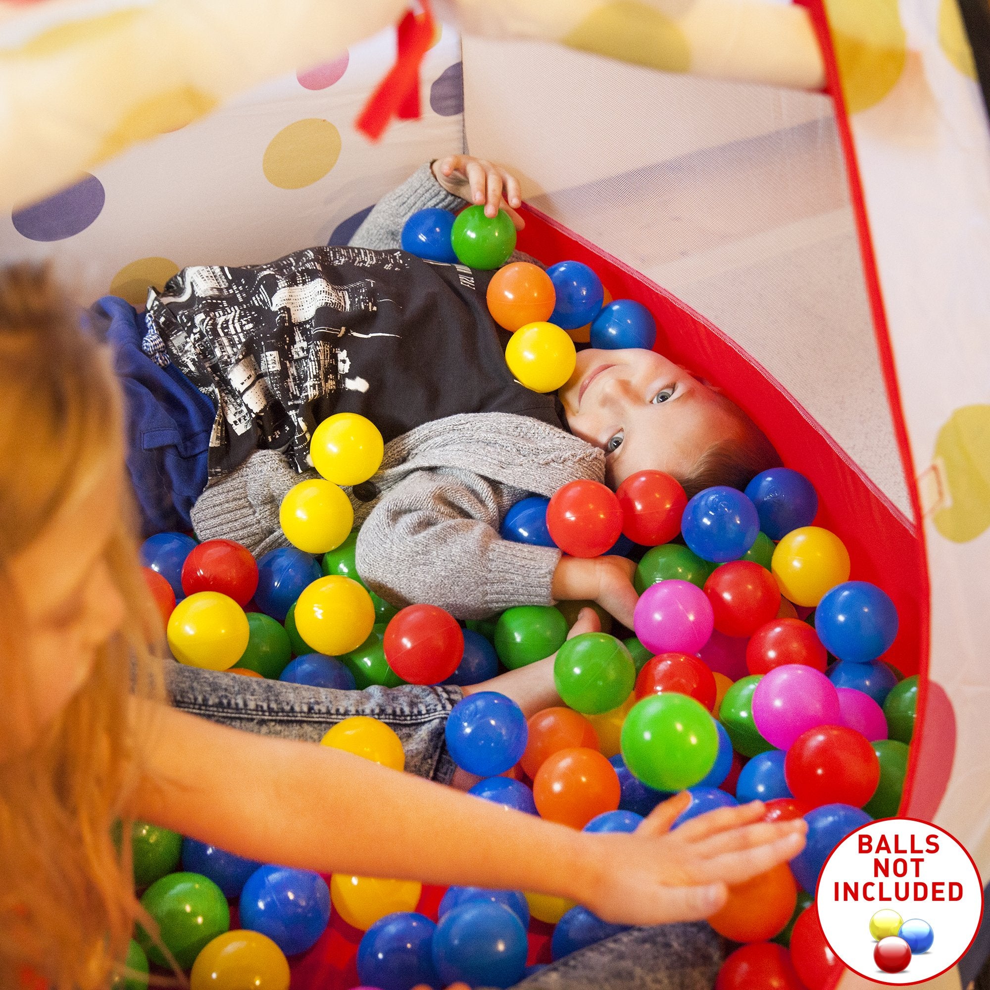 Kiddey ball pit pop up playhouse open entrance for easy access