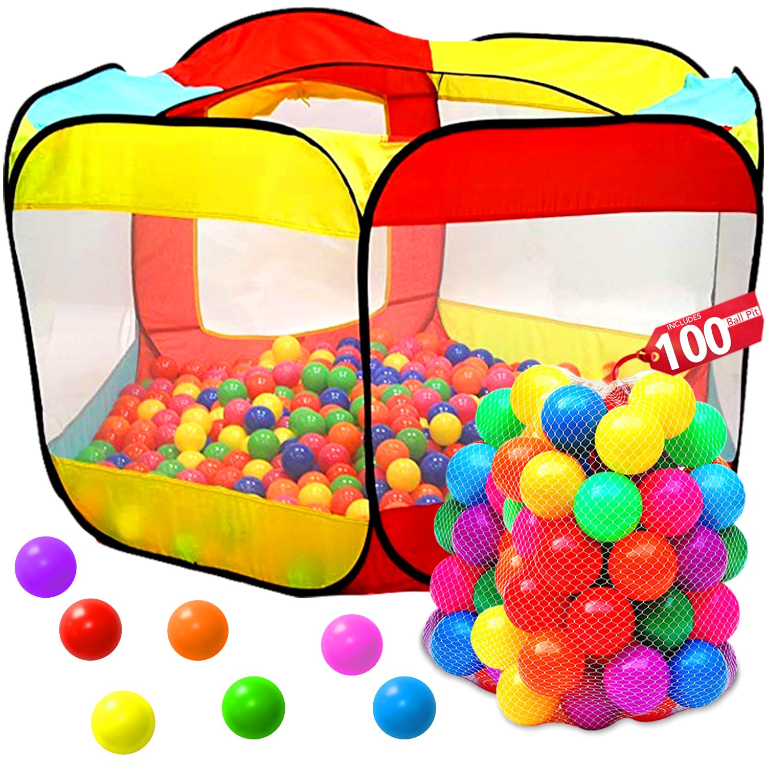Kiddee ball pit pop-up tent opened for quick indoor play sessions
