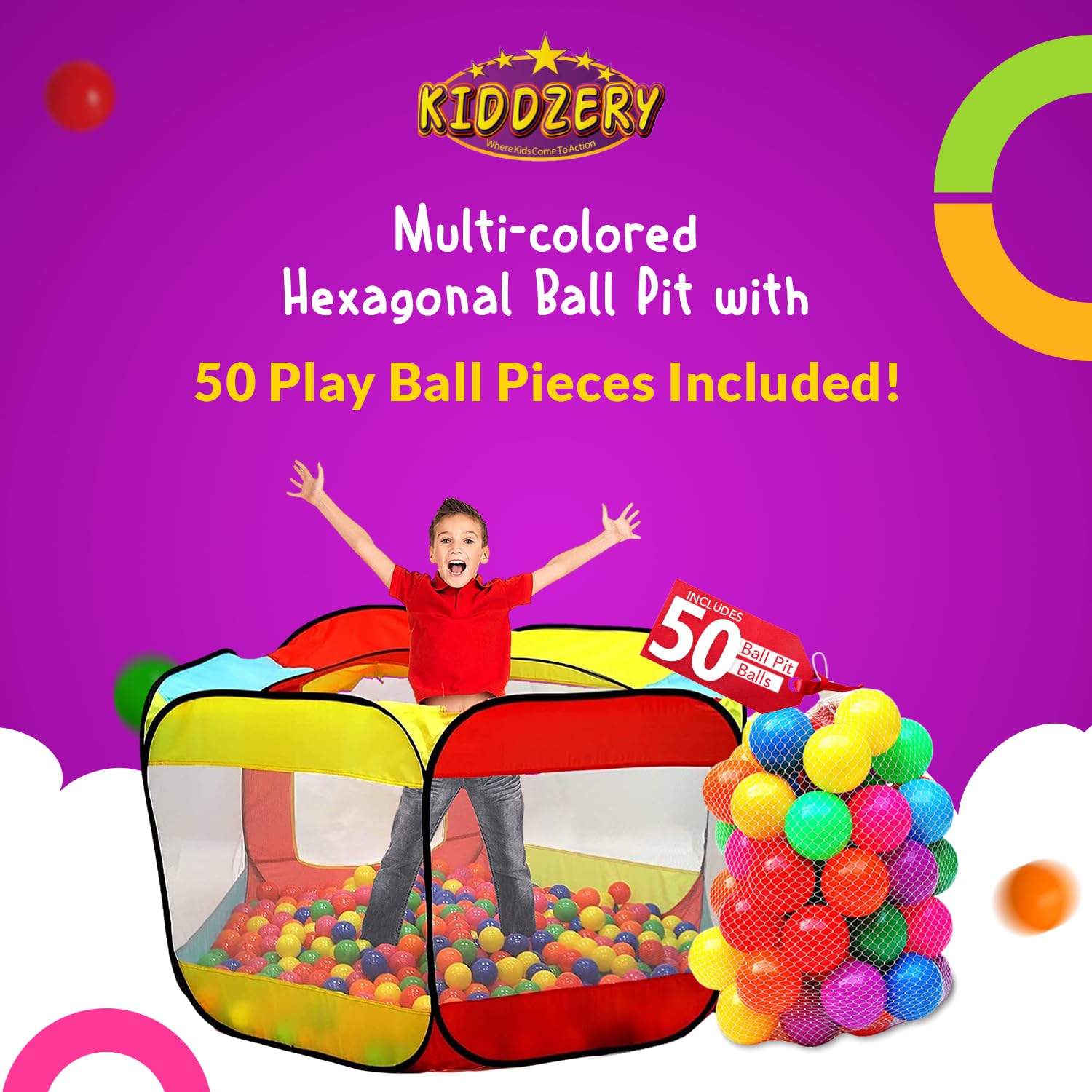 Kiddey ball pit tent soft fabric for cozy indoor play