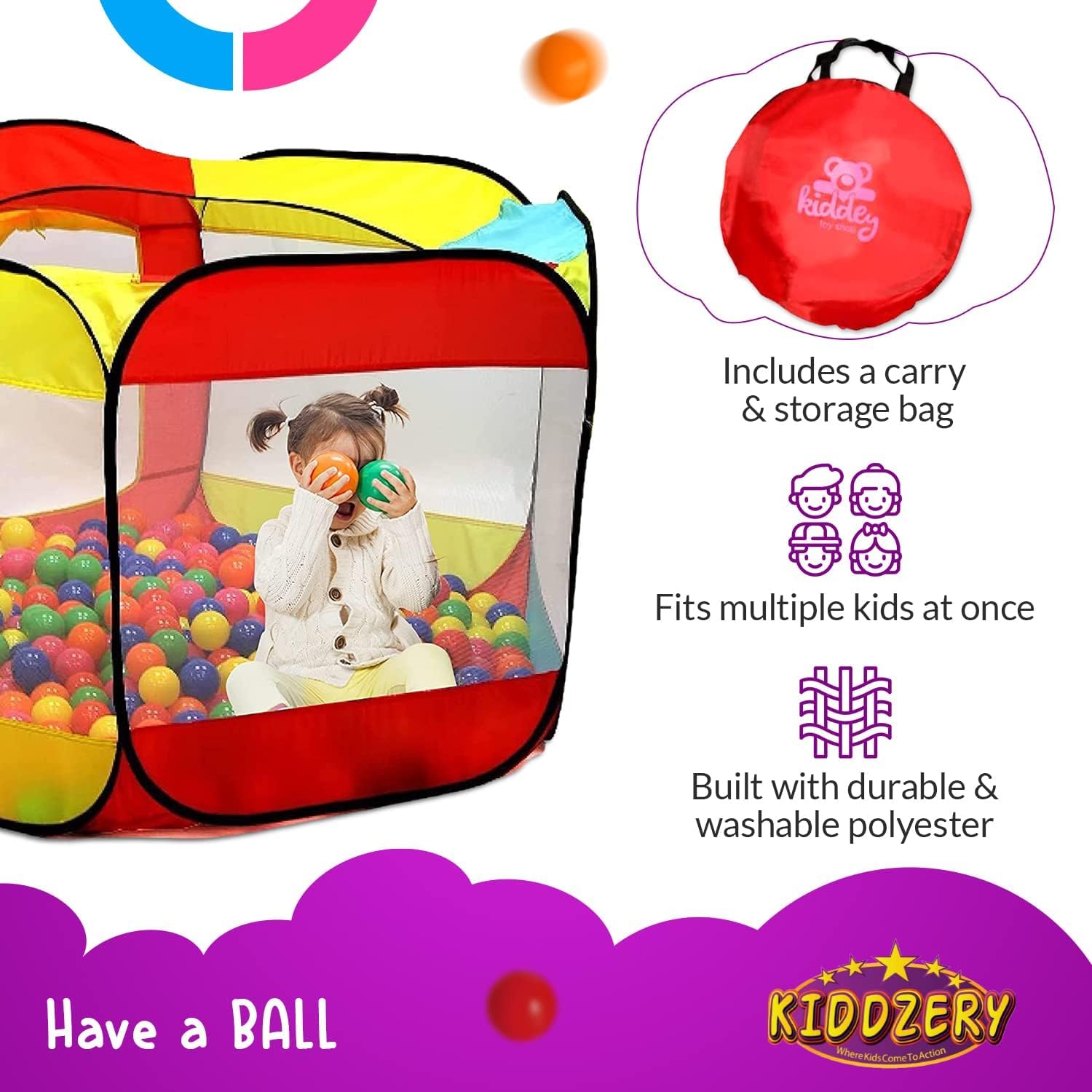 Kiddey indoor-outdoor ball pit ideal for backyards and playrooms