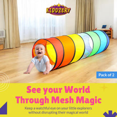 Kiddey breathable mesh tunnel ensures airflow during crawl time.