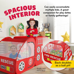 Kiddey Fire Truck Tent indoor-outdoor use supports versatile play.