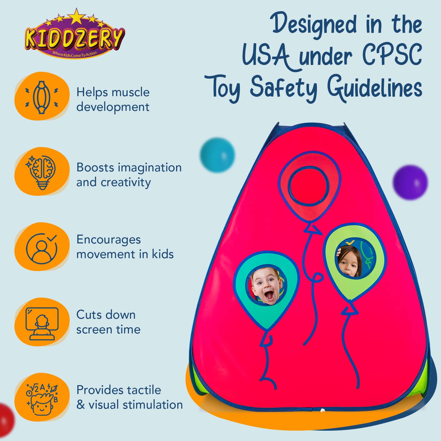 Kiddey ground stakes and carry case keep play secure during outdoor adventures.