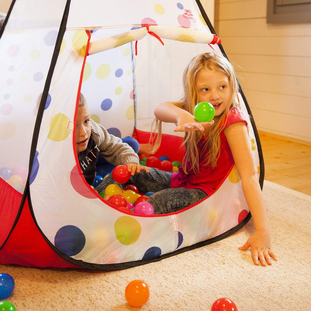 Kiddey tent with mesh windows for airflow and supervision